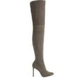 thumbnail image 3 of Pour La Victoire Cassie Anthracite Skin-tight Suede Over-the-knee Stiletto Boots (Grey, 6), 3 of 6