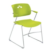 Safco 4286GS Stack Nesting Seating Veer Flex Frame Stacking Chair (Qty. 4) by Safco