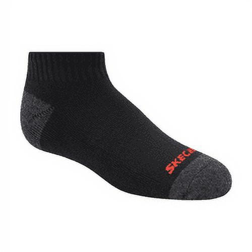 Skechers Kids Boys' 10 Pack 1/2 Terry Qtr Crew Socks, Mid Combo, 7-8.5