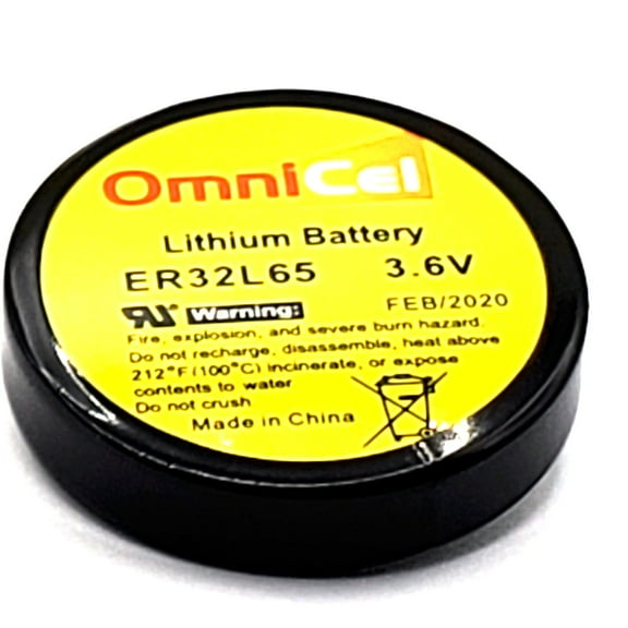 OmniCel ER32L65 3.6V 1Ah 1/10D Lithium Battery Nickel Pins MED