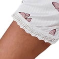 thumbnail image 4 of Enjoytime Lounge Sets for Women Casual Print Lace Matching Sleepwear V-Neck Short Sleeve Shirts Shorts Summer Pajama Set, 4 of 5