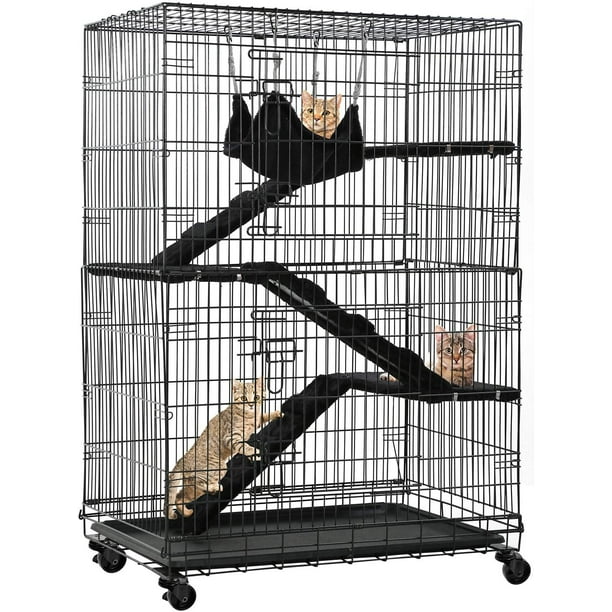 Cat Cage Cat Crate Cat Kennel 48 inches Cat Playpen Cat pen with Free