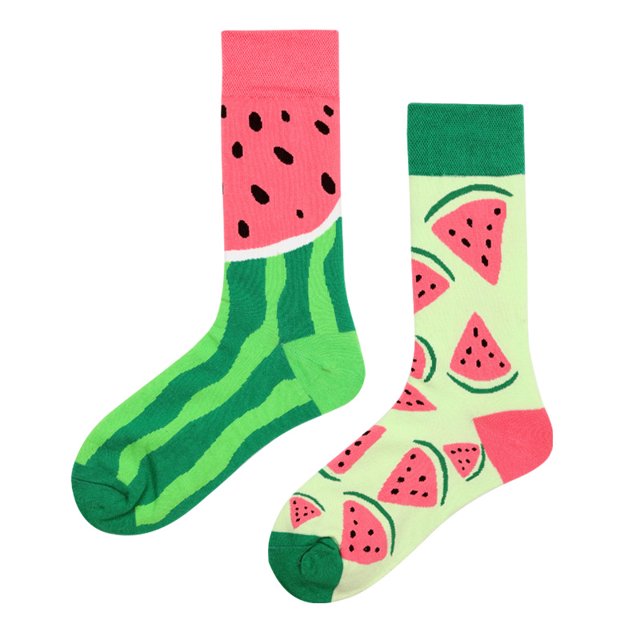 AB version asymmetrical couple trend medium high cotton color socks 6 EU37-44