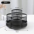 thumbnail image 2 of Portalápices para escritorio, organizadores de escritorio giratorios de 360 ​​grados con 7 compartimentos, almacenamiento para más de 400 lápices, accesorios de escritorio negros, 2 of 5
