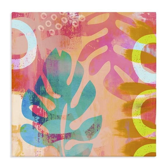 Stupell Industries Eclectic Bold Plant Leaf Shapes Canvas Art, 24 x 24, by Andrea Haase