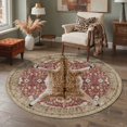 thumbnail image 6 of GENIMO 2'x3' Area Rug for Entryway, Machine Washable Non Slip Low Pile Indoor Door Mat for Front Door Kitchen Bathroom, Contemporary Animal Print, Dusty Red, 6 of 7