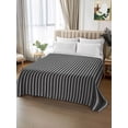 thumbnail image 2 of Twin Flat Sheet 66"x96", Geometric Grey Soft Lightweight Bedding Flat Sheets Only, Abstract Contemporary Minimalist Line Brushed Microfiber Top Bed Sheet, Breathable StainResistant Bedsheets, 2 of 9