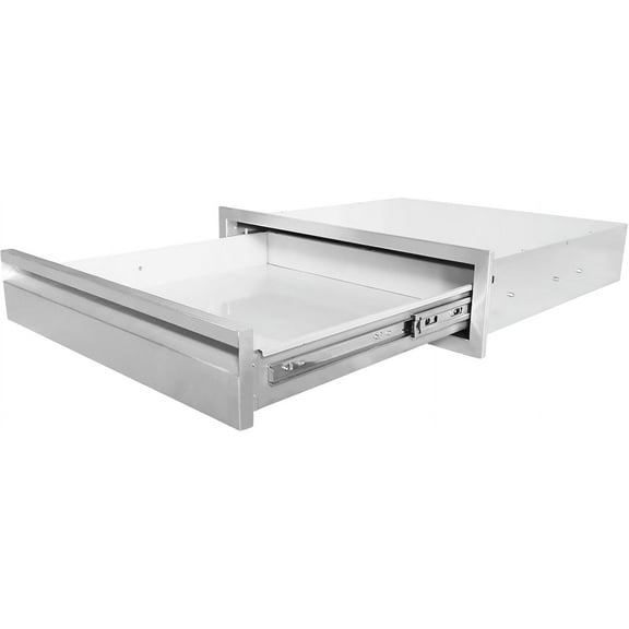 EastVita 24"Wx23"Dx6.5H Outdoor Kitchen Drawers,Stainless Steel 3-Layer BBQ Access Drawer,Built-in BBQ Drawer