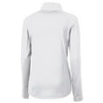 thumbnail image 3 of Women's Cutter & Buck White Denver Broncos Throwback Logo Adapt Eco Knit Stretch Recycled Half-Zip Pullover Top, 3 of 3