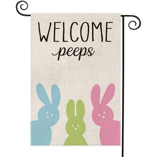 Welcome Easter garden flag