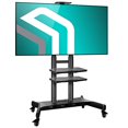 thumbnail image 2 of ONKRON Support TV Mobile avec Roues - Support TV Roulant pour Téléviseurs à Écran Plat LED LCD de 50 à 83 Po Ou Incurvés jusqu'à 200 Lb - Chariot TV à Hauteur Réglable avec Tablettes - Support TV Portable (TS1881) Noir, 2 of 10