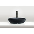 thumbnail image 4 of Yale 14" Round Crystal Glass Vessel Bathroom Sink in Black, 4 of 8