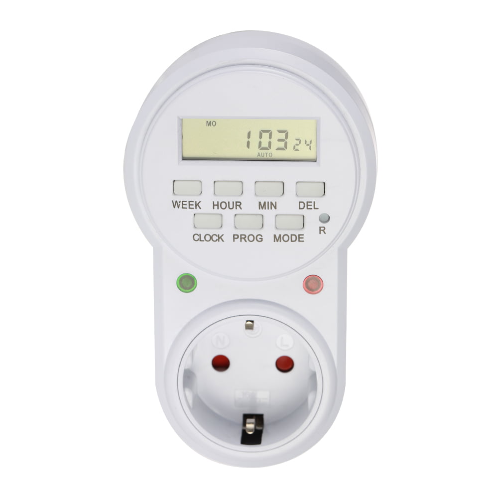 Digital Timer Switch Energy Saving Adjustable Programmable Setting of Clock/ On/