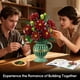 thumbnail image 3 of Building Block Toy PLAXSOON Dahlia Flowers con jarrón, 1482 unidades, 3 of 9