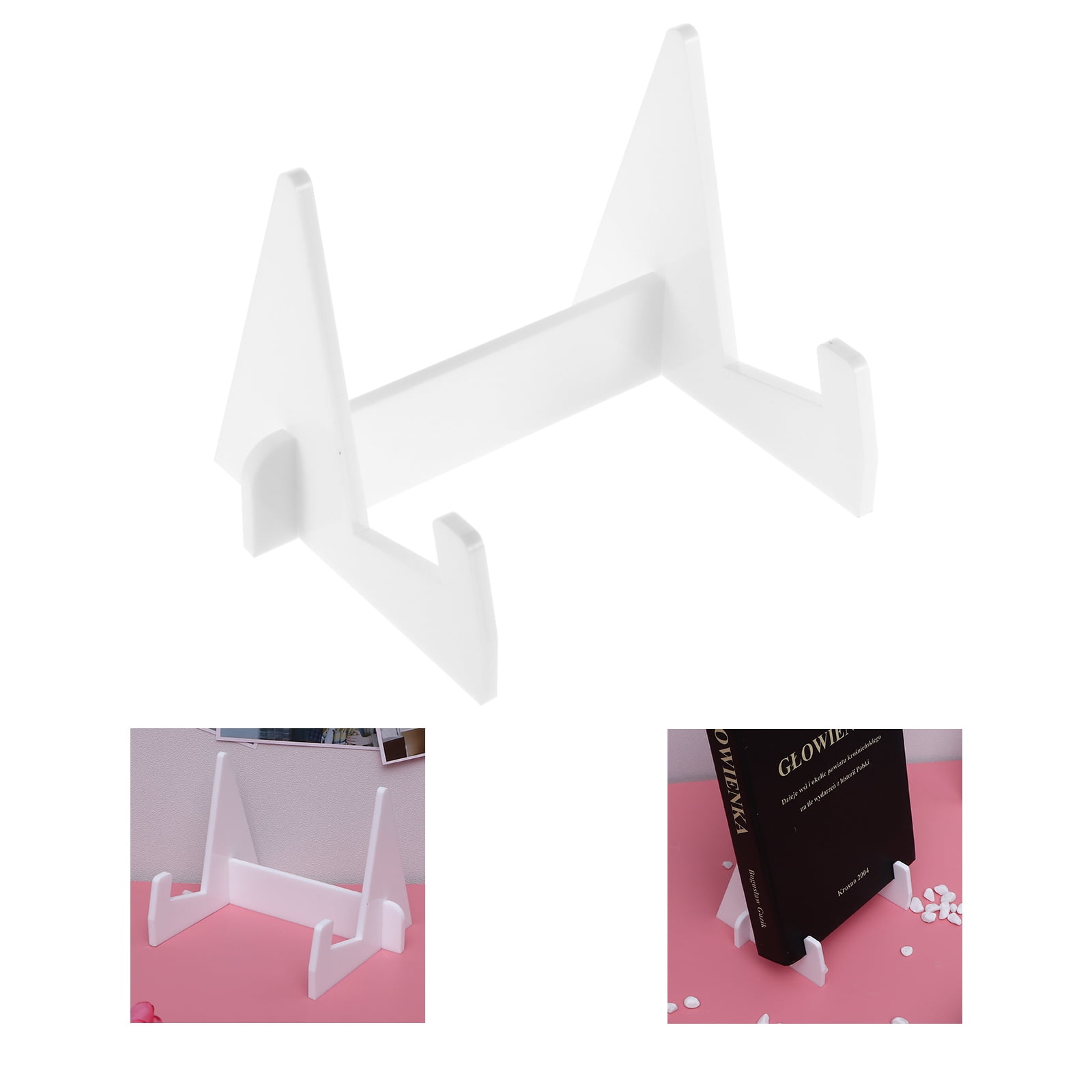 Acrylic Bookends Book Display Stand Bookend Stand Desktop Display Stand Holder Picture Tablet