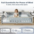 thumbnail image 4 of Sesslife Twin Montessori Floor Bed, Wood Twin Size Floor Bed Frame with Safety Guardrails and Slats, Low Profile Toddler Bed for Kids Boys and Girls, No Box Spring Needed, Grey, 4 of 9