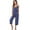 Blue, variant on Women's Casual Modal Pajamas Sets Lace Trim Cami Tops Long Pants Sleepwear