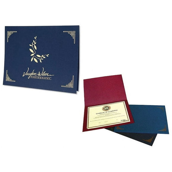 (25 pack) Black Certificate Folders for 8x10 or 8one-half inchx11 Inserts  sold in 25s  - 8.5x11