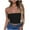Black, variant on Strapless Tops for Women Summer Backless Tube Tops Solid Color Stretchy Bandeau Going Out Tops 3XL, Gifts for Women