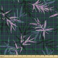 thumbnail image 2 of Ambesonne Botanical Fabric by the Yard Upholstery, Exotic Garden Leaves Art, 1 Yard, Dark Night Blue Pink, 2 of 5