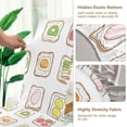 thumbnail image 5 of Yayeee 4 Pack Dining Chair Covers Stretch Parson Chairs Slipcovers Seat Protector, Toasts Pattern, 5 of 6