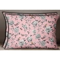 thumbnail image 2 of S4Sassy Bird & Floral Print Sham Pillow Case Coral Pink Cotton Poplin Cushion Cover 1 Pair-24 x 36 Inches, 2 of 5