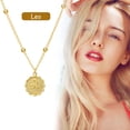 thumbnail image 1 of Kcavykas Collier Colliers pour Femmes, Douze Étoiles Collier Pendentif Pièce de Monnaie Ronde Chaîne de Clavicule, 1 of 2
