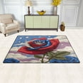 thumbnail image 3 of Non-Slip Area Rug 60"x39" Indoor Washable Floor Mats Carpet Printed for Living Room, Bedroom, Home Decor Roses and Clouds, 3 of 7