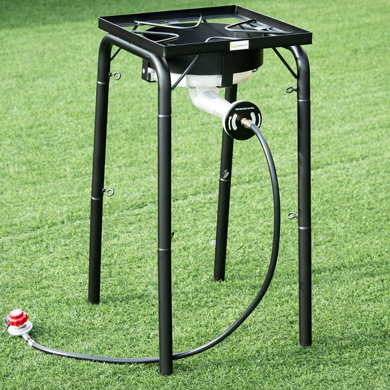 Costway Portable Propane 100000btu Single Burner Outdoor Camp Stove W  Adjustable Legs : Target