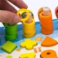 thumbnail image 3 of Juguetes educativos de matemáticas de madera Montessori para niños, tablero ocupado, forma de conteo, colores, rompecabezas de pesca, juguetes de aprendizaje, regalos, 3 of 6