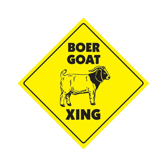 Boar Goat Crossing Sign Zone Xing | Indoor/Outdoor | 20" Tall milk milking moutain billy eat