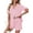 Pink, variant on Ekouaer Pajamas Set for Women 2 Piece Pjs Short Sleeve Sleepwear Button Down Lounge Shorts Sets