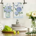 thumbnail image 2 of Hydrangea Vase Butterfly Spring Kitchen Towels Dish Towels, 18x26 Inch Summer Flowers Holiday Decoration Hand Towels Set of 2, 2 of 6