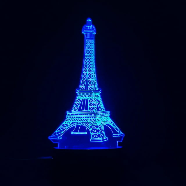 Night Light Owls LED 3D que cambia de color para niños y niños R