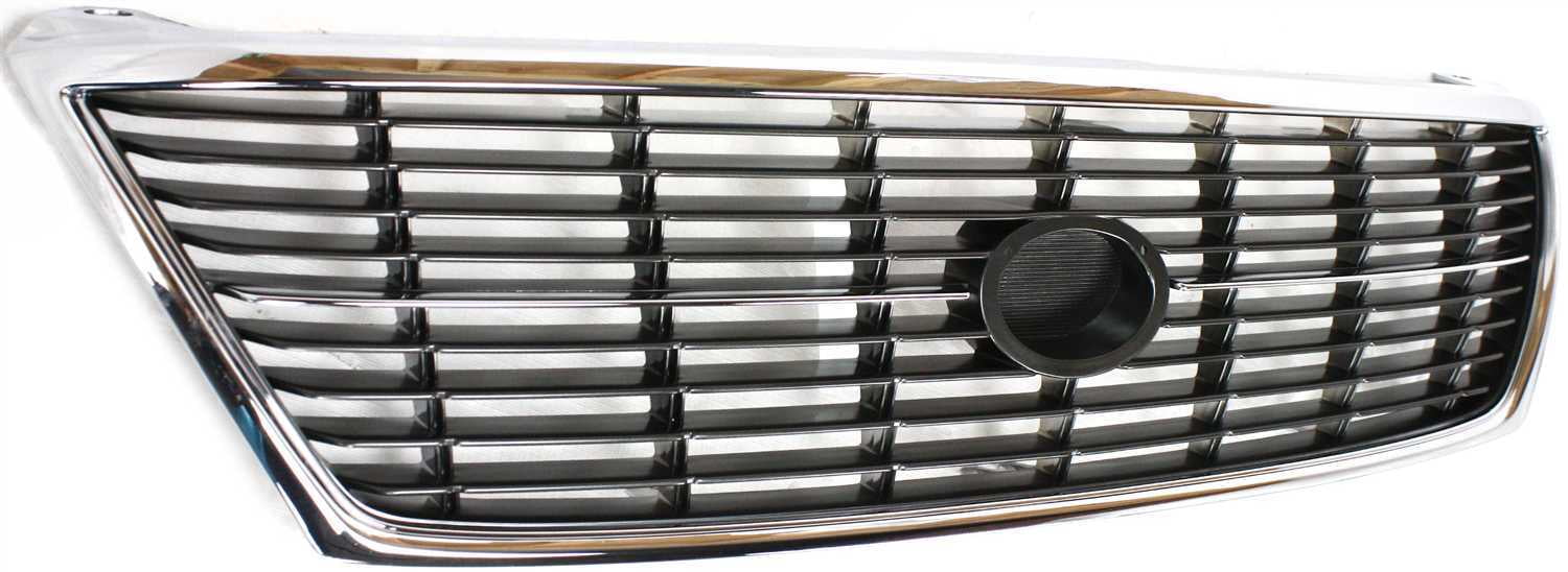Grille Assembly Compatible With 1998-1999 Toyota Avalon Painted Silver Shell with Gray Insert