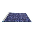 thumbnail image 2 of Ahgly Company Machine Washable Indoor Rectangle Oriental Blue Industrial Area Rugs, 5' x 8', 2 of 4