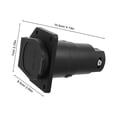 thumbnail image 2 of WRITWAA Durable RV Bumper Plug Connector Nylon Black for Heavy Duty Towing and Trailer Use 1Set, 2 of 8