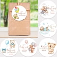 thumbnail image 2 of Etiquetas adhesivas personalizadas con temática de oso, etiquetas de bienvenida para Baby Shower, recién nacido, lindo oso personalizado, niña, niño, cumpleaños, bautismo, 2 of 4