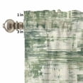 thumbnail image 4 of Dark Green Curtain Valances Set Modern Abstract Gradient Green Geometric Texture Kitchen Curtains 24&nbsp;inch Length Rod Pocket Valance and Tiers 3 Piece Set Small Bedroom Bathroom Laundry Decor, 4 of 9