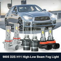 BSBSDJB For Infiniti M35 2006-2010 HID/LED Headlight High Low Beam Fog Light Bulbs 6000K White