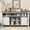 Brown+White, variant on Paproos Sideboard Buffet Cabinet, Wood Buffet Cabinet with Open Storage, Farmhouse Kitchen Storage Cupboard with Sliding Barn Door and Mesh Panels for Living Room, Hallway, Dining Room, Black