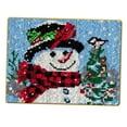 thumbnail image 1 of veasfak Snowman Latch Hook DIY Rug Carpet Making Embroidery Cross Stitch Needlework Scarf Snowman, 1 of 9