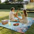 thumbnail image 4 of Coastal Turtle Blue Outdoor Rug 3x5 Ft - Reversible Patio Rug Outdoor Camping Rugs, Summer Beach Nautical Coral Starfish Indoor Outdoor Area Rugs, Non-Slip Outdoor Carpet Runner for Deck/Porch, 4 of 8