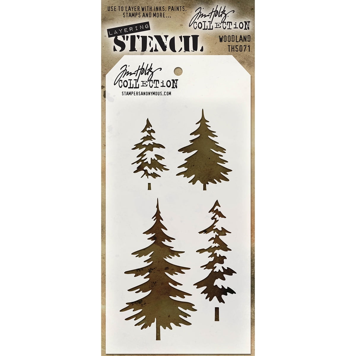 Tim Holtz Layered Stencil 4.125"X8.5"Woodland Walmart Canada