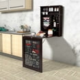 thumbnail image 2 of Patiojoy Wall Mounted Table Fold Out Convertible Desk With Space Saver Chalkboard Coffee, 2 of 6