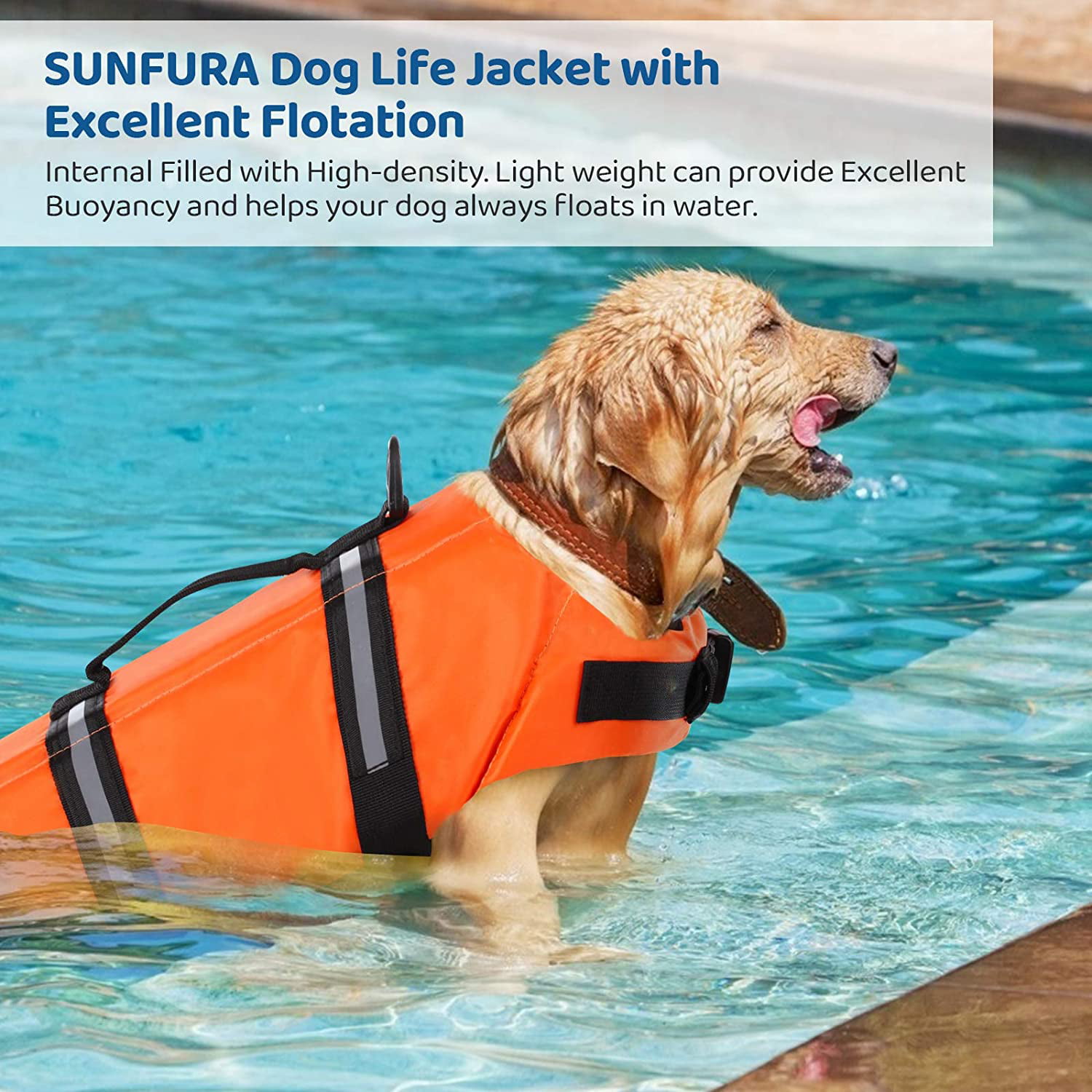 Ripstop Puppy Lifesaver Preserver Pet Life Vest for Small Medium Large Dogs SUNFURA Flotation Dog Life Jacket with Buoyancy and Rescue Handle Reflective Adjustable Pet Swimsuits Float Coat Red XS 
