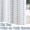 thumbnail image 2 of Blue and White Boho Shower Curtain Herringbone Zig Zag Fabric Shower Curtains for Bathroom Bohemian Farmhouse Modern Arrow Geometric Shower Curtain Set with Hooks Waterproof 72x72 inches, 2 of 6