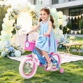 thumbnail image 4 of Korimefa 16 inch Kids Bike for Girls Ages 6 7 8 9 Years Old, Children Bike with Training Wheels, Kickstand, Toddler Girls Bike, Blue, 4 of 10