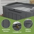 thumbnail image 2 of Patiowell 32 Gallon Resin Deck Box, Outdoor Storage Box for Patio Furniture, Deliveries, Pool Supplies,Waterproof and Lockable, Grey, 2 of 7