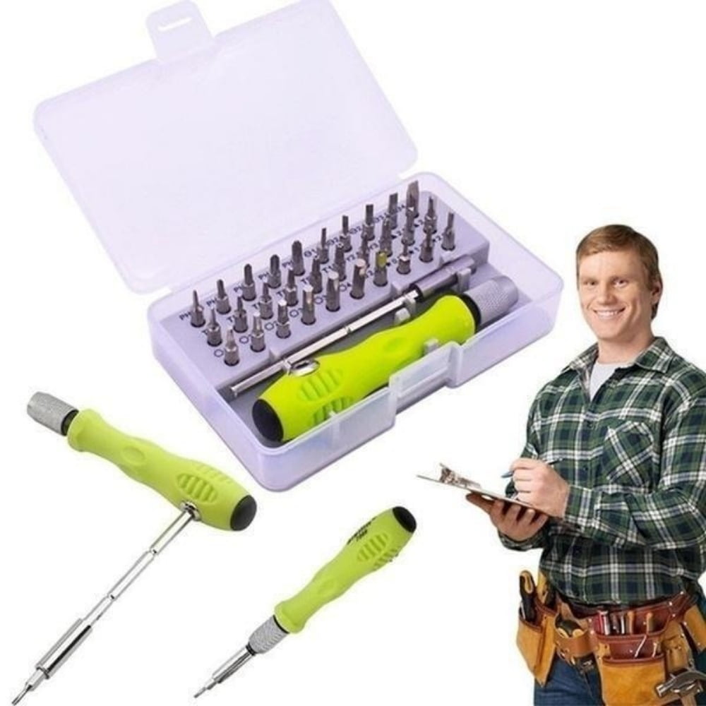 LigoWave 32-in-1 Screwdriver Set ,Multipurpose Disassemble Electronic Repair Tools, Portable Phone Repair,Green